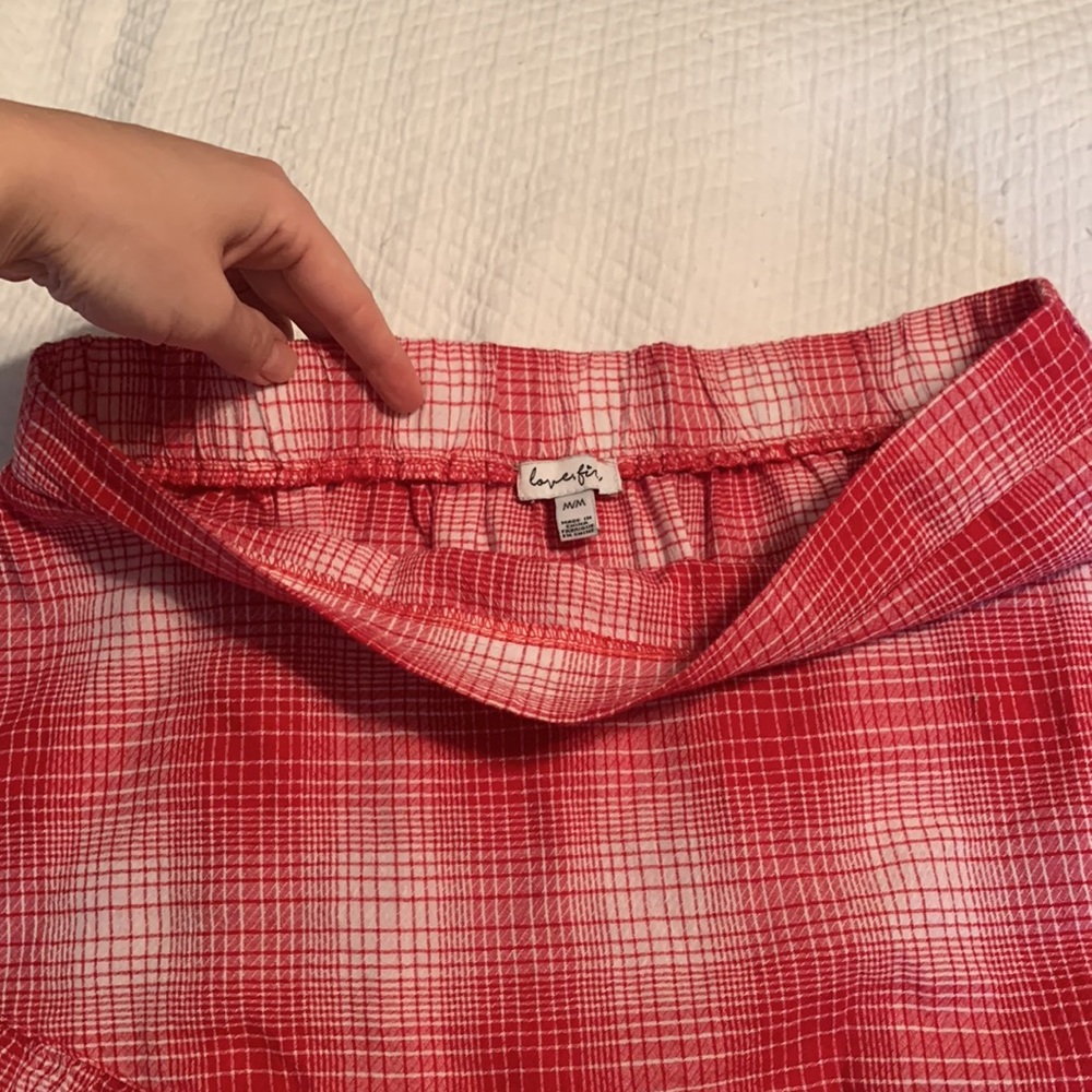 Red Plaid Ruffle Skirt - Picture 3 of 6